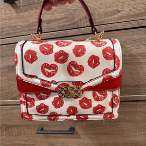 Aldo "Valentines Kisses" Lip Print Handbag